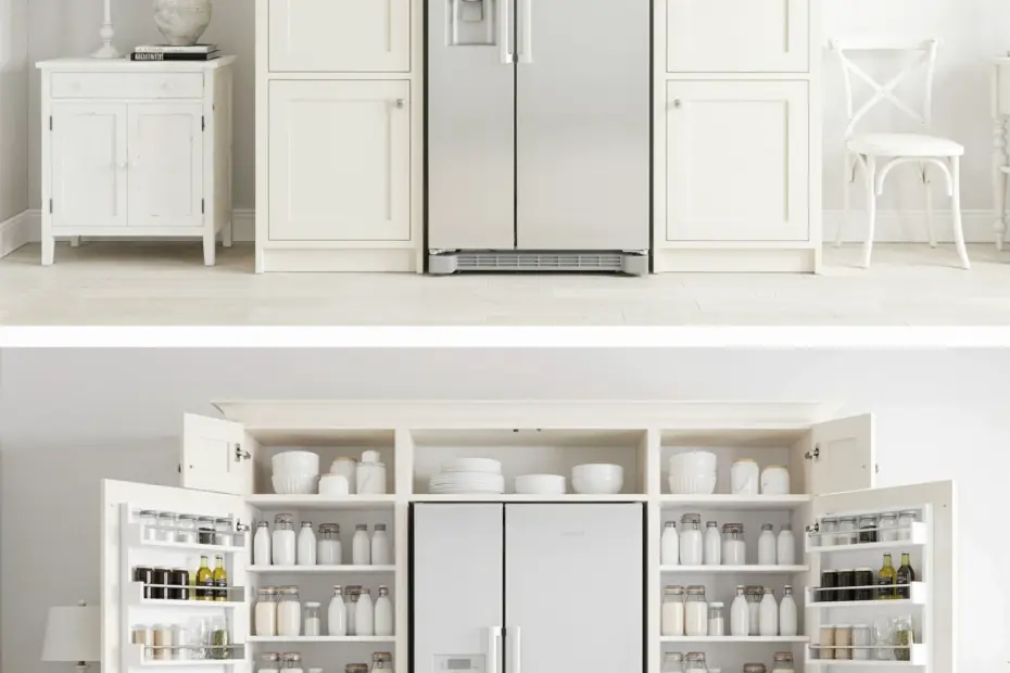 Framed Fridge Kitchen Design | 36 Must-Have Decor Ideas for New Home