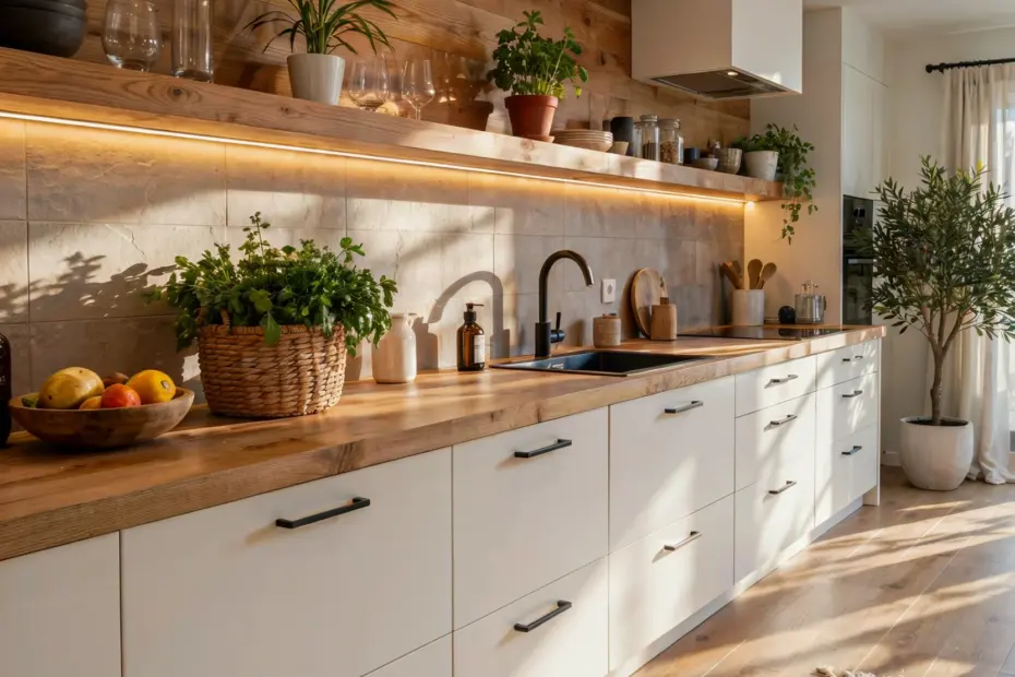 White and Wood Kitchen Cabinets | 29 Bright Ideas for a Stylish Home