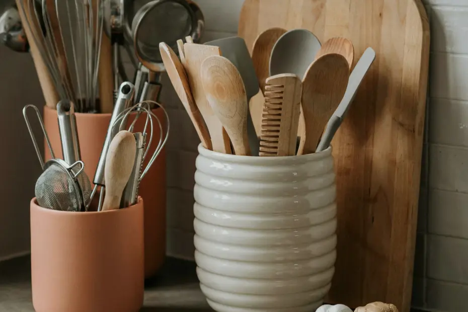 The #1 Mistake in Small Kitchen Design? Plastic Utensil Holders. Try a Ceramic Utensil Jar.