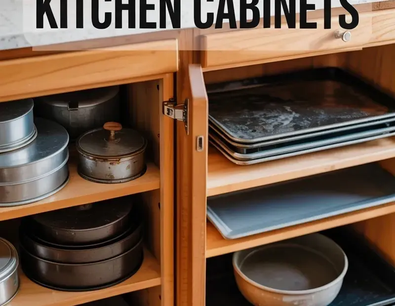 Kitchen Cabinet Organization Ideas for Baking Pans and Sheets | Post-Holiday Kitchen Cleanout
