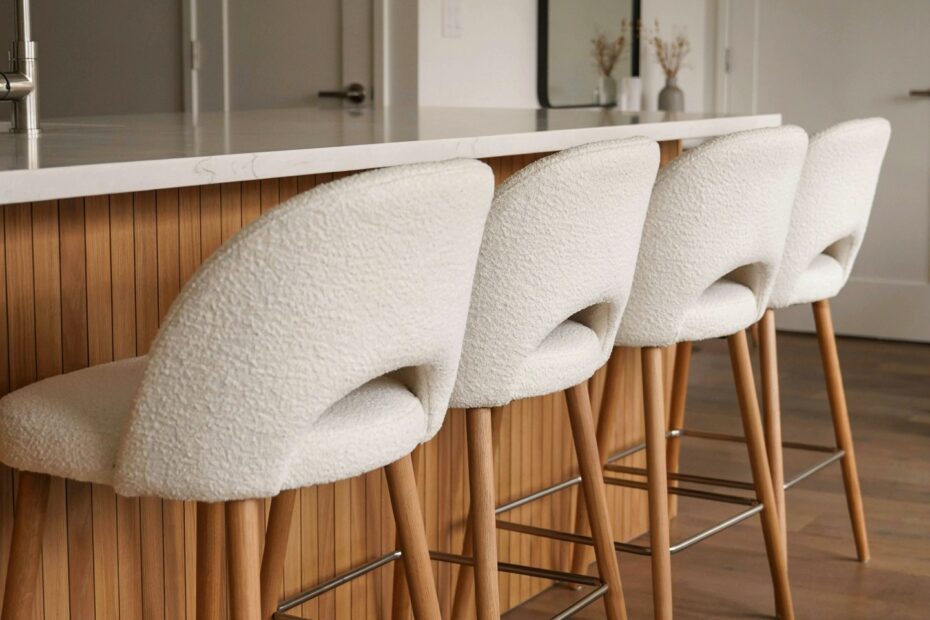 Small Kitchen Island Ideas | Cozy Warmth with Boucle Stools | Before & After Glow-Up