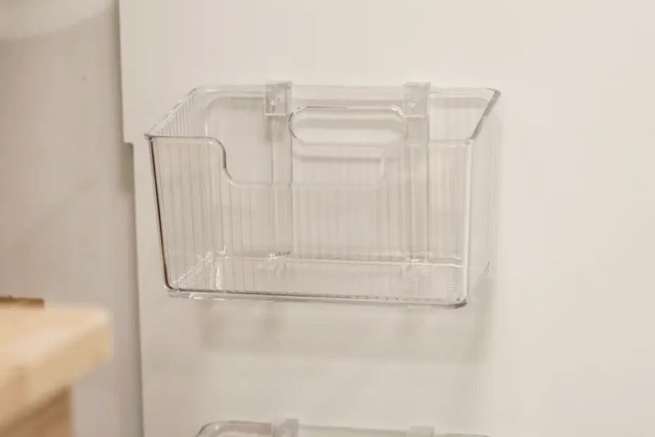 Under Sink Cabinet Door Storage | Acrylic Organizer Bins for Daily Kitchen Essentials