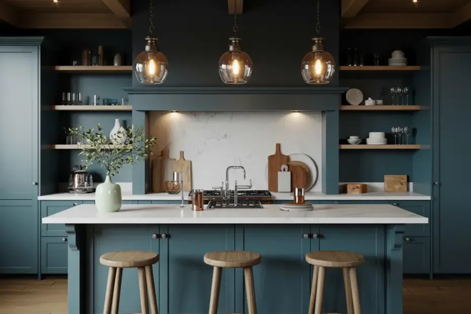 Bold Kitchen Color Palettes | Curated Whole House Paint Schemes for Trendy Homes | Color Harmony Ideas