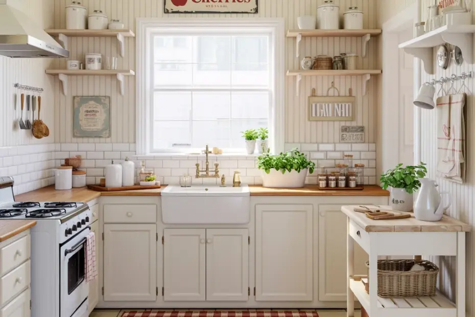 Country Kitchen Decorating Ideas | Shabby Chic Charm on a Budget | Farmhouse Style