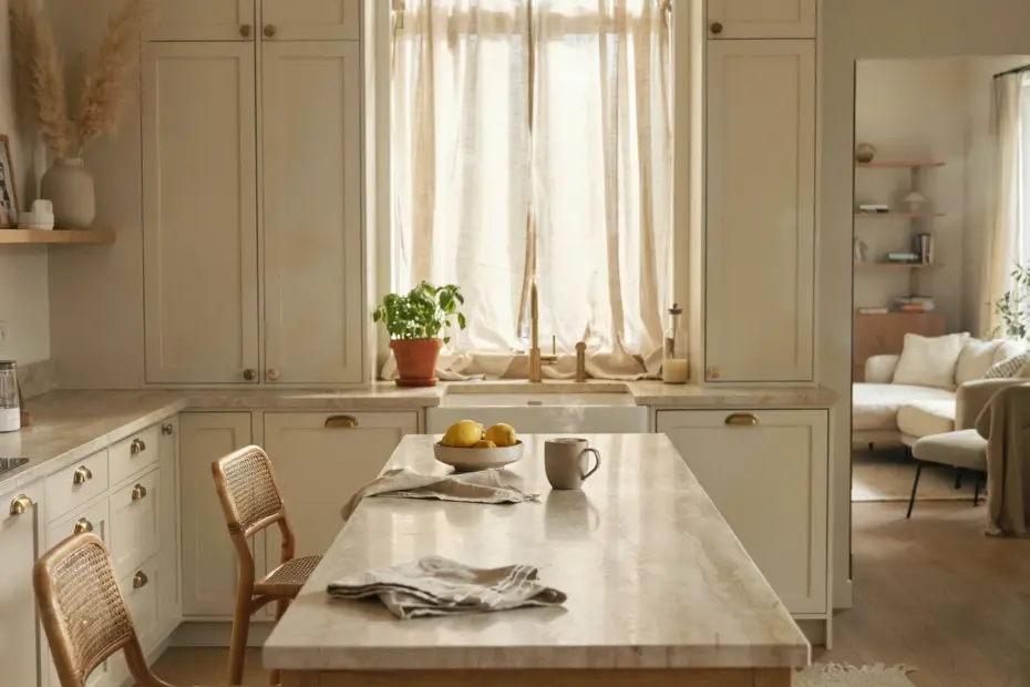 Open Concept Kitchen Living Room | Neutral Palette Modern Organic | Toll Brothers Orlando Tour