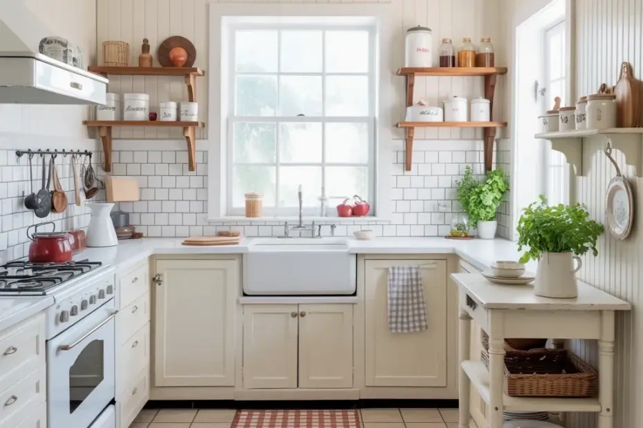 Country Kitchen Decorating Ideas with Shabby Chic Charm