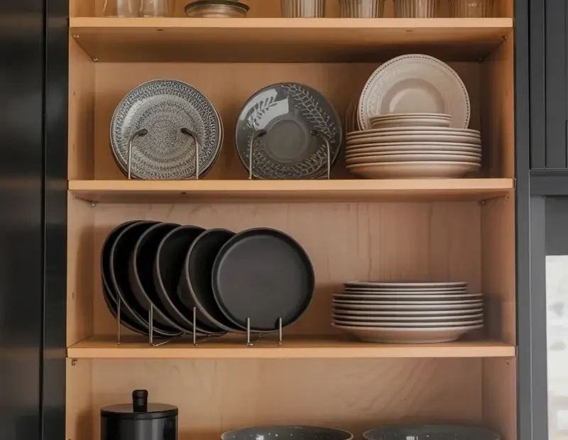 Kitchen Cabinet Organization for Holiday Dinnerware | Small Kitchen Storage Ideas