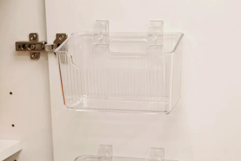 Cabinet Door Storage Under Sink | Acrylic Organizer Bins for Daily Must-Haves